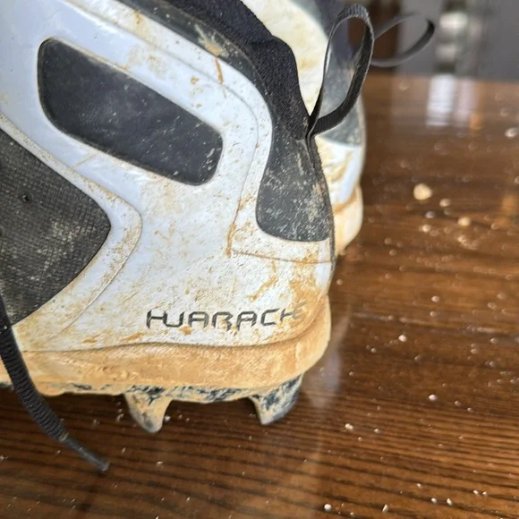 Nike Black and White High-Top Cleats - Picture 6 of 6